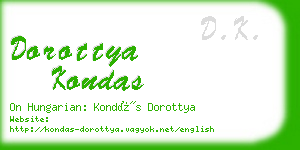 dorottya kondas business card